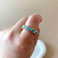 Crystals Hearts Colorful Rings