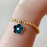 Black Flower Elastic Bracelet