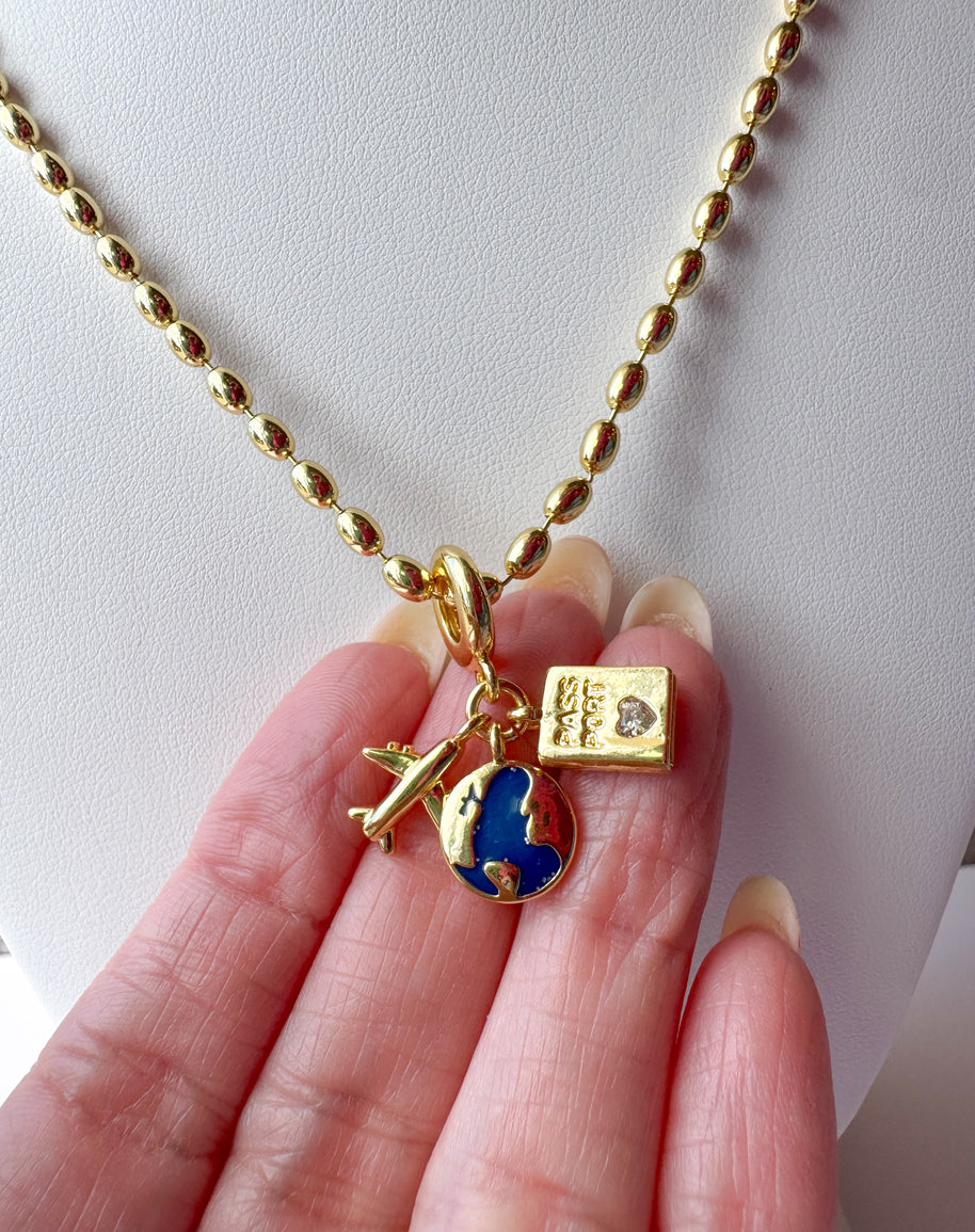 3 Traveler Charms Necklace