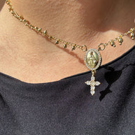 Cadena Virgen de la Milagrosa y Cruz