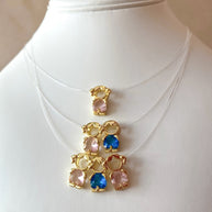 Pastel Colors Kids Ghost Necklaces