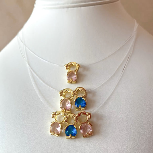 Pastel Colors Kids Ghost Necklaces