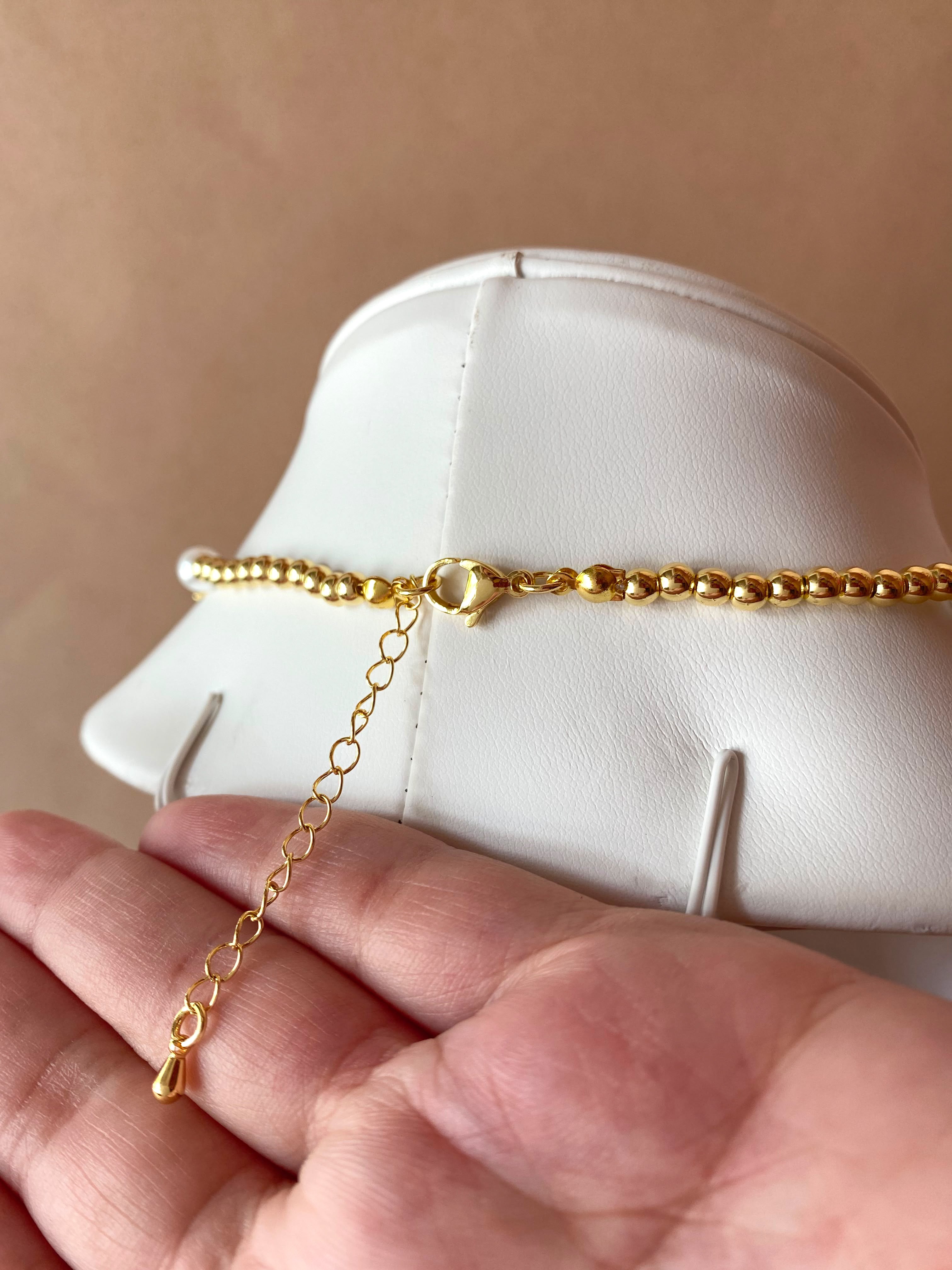 Big, Medium and Little Golden Balls Pattern Necklace