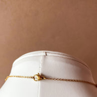 Golden Steel Guadalupe Virgin Rosary Necklace