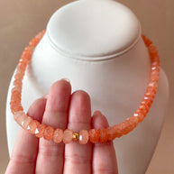 Orange, Green, Pink and Purple Crystal Beads Necklaces