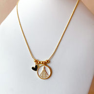 Virgin of the Valley Black Heart Adjustable Necklace