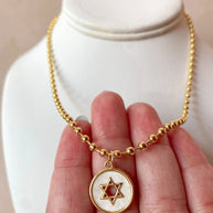 Star of David Mother of Pearl Necklace