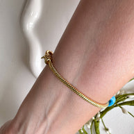 White Venezuela Map & Blue Tuerca Bracelet