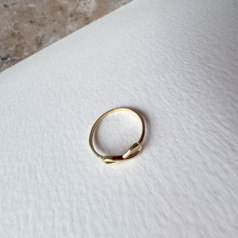 Dainty Infinity Ring 14K Solid Gold