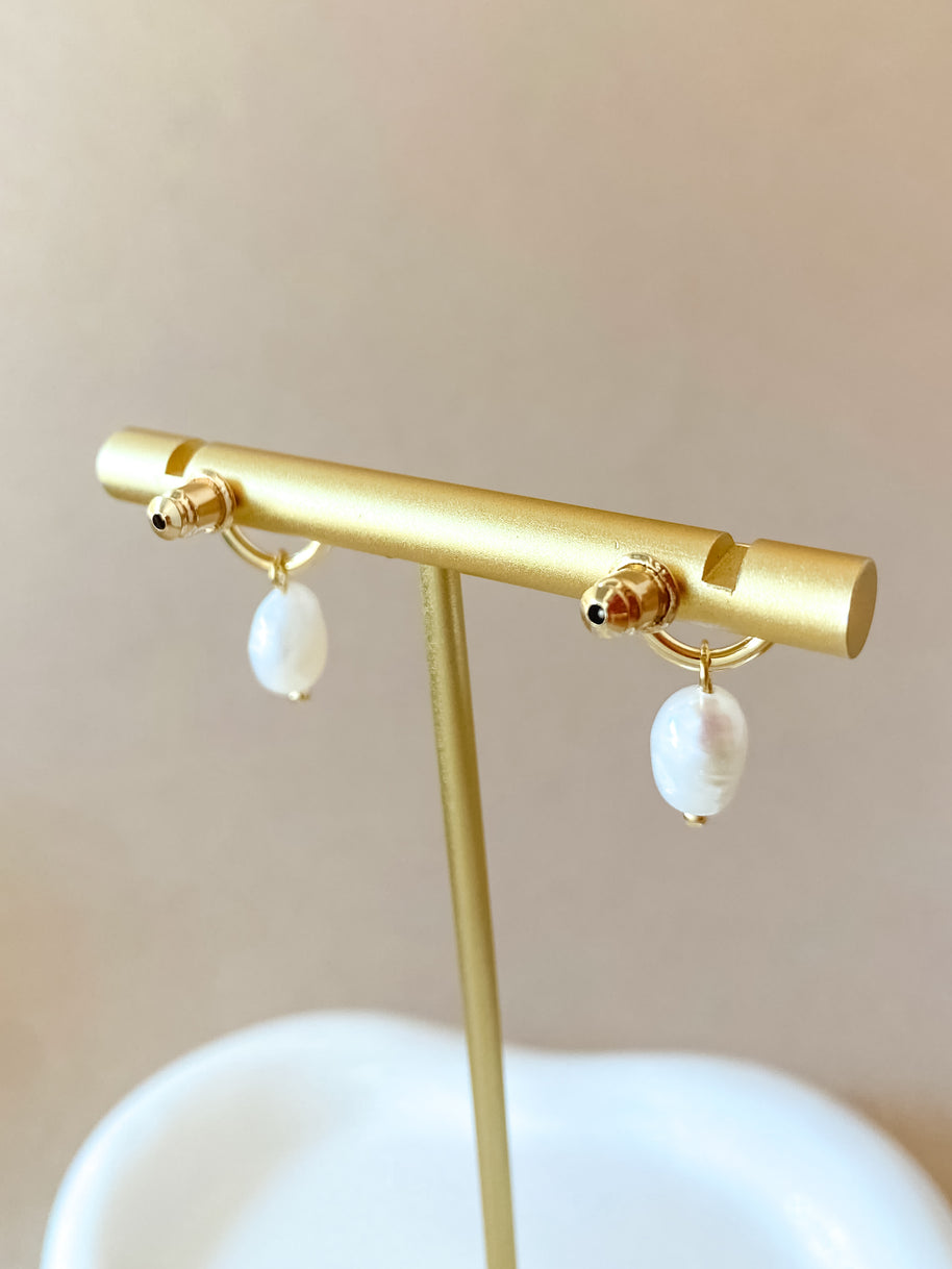 Golden Pearls Style Earrings