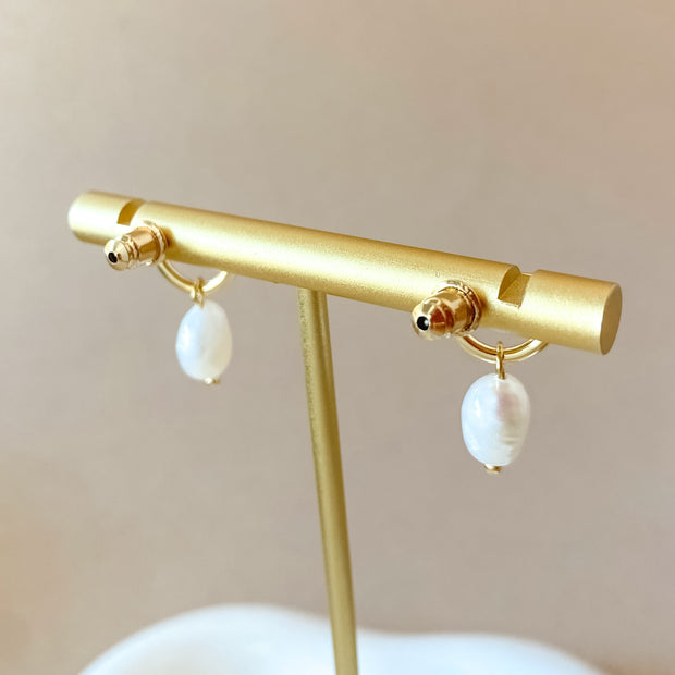 Golden Pearls Style Earrings