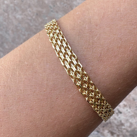 Bismark Style 18k Solid Gold Bracelet