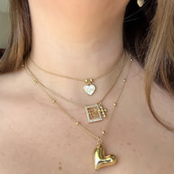 Golden Heart & Religious Necklace