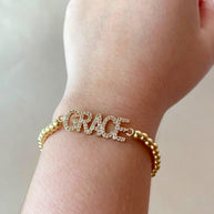 Faith and Grace Crystals Elastic Bracelets
