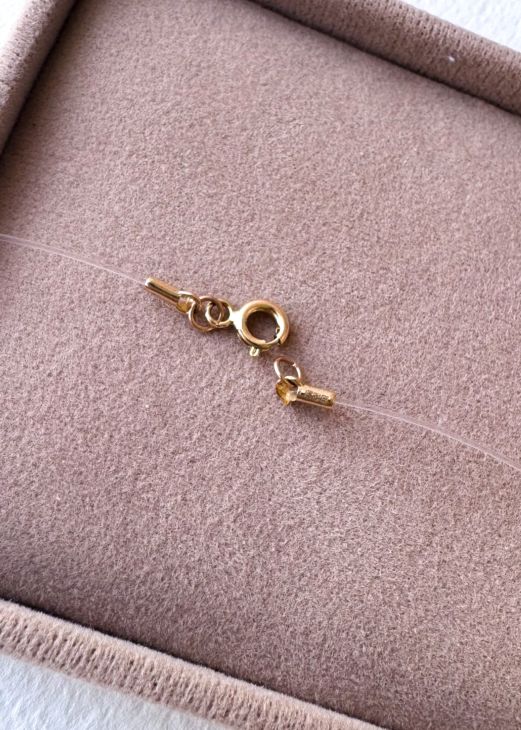 Heart Style Ghost Chain 14k Solid Gold Necklace