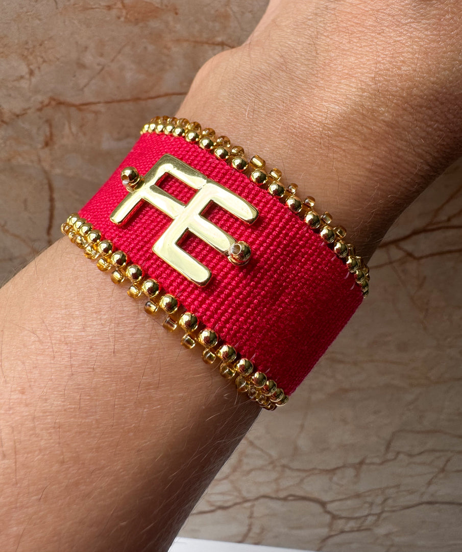 Pulsera Ajustable FE roja