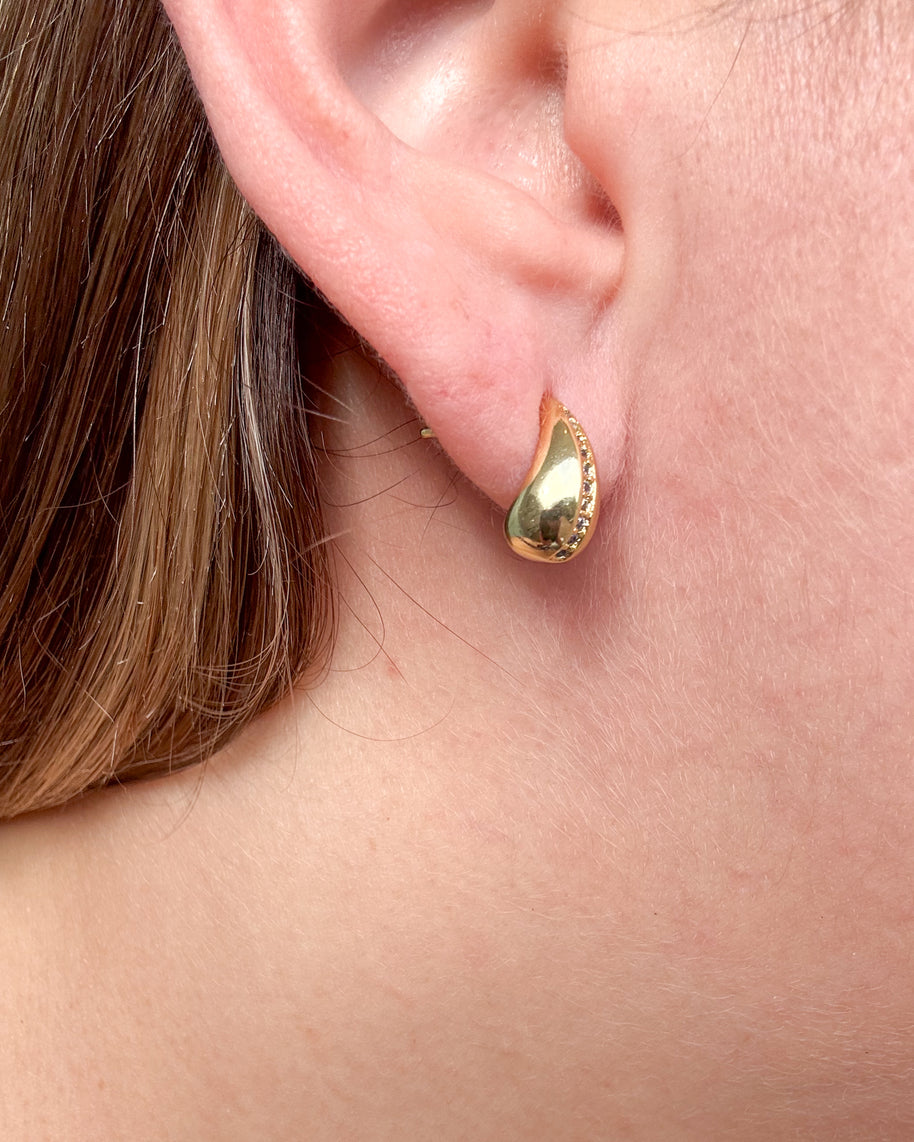 Aretes Gotita con Cristales
