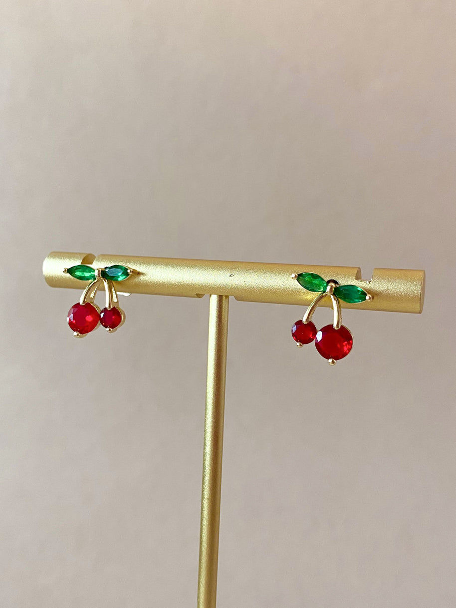 Cherry Red Style Earrings