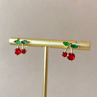 Cherry Red Style Earrings