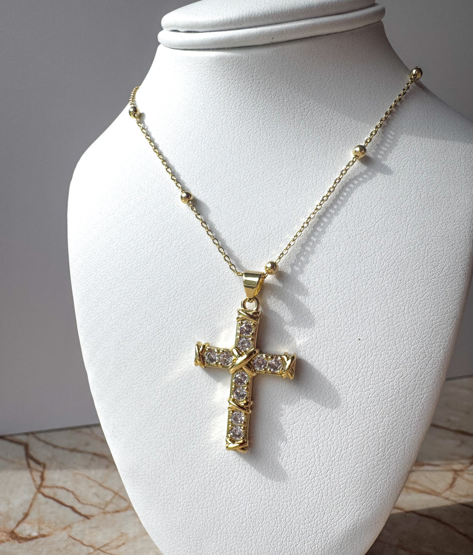 Cadena Cruz Brillante
