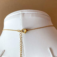 Little Crystal Steel Cross Necklace