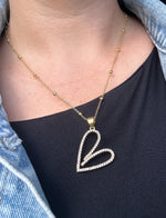 Load image into Gallery viewer, Cadena Silueta de Corazon Brillante
