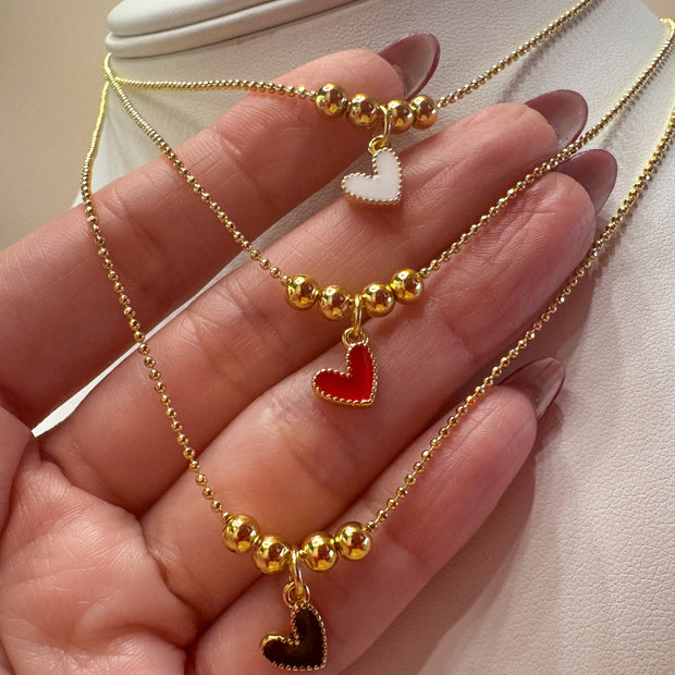 Cadenas Ajustables Mini Corazones Coloridos