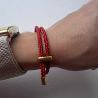 Red Cord Ajustable Plain Bracelet