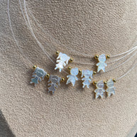 Mother of Pearl Kid Ghost Necklace