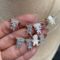 Mother of Pearl Kid Ghost Necklace