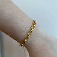 Brazalete Eslabones Gold Acero