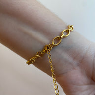 Brazalete Eslabones Gold Acero